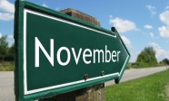 NOVEMBER road sign