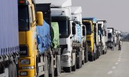 Israeli trucks, carrying humanitarian su