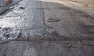 Paving works to remove and lay new tarmac asphalt on a road