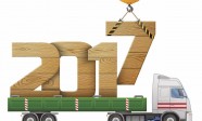 Crane loads New Year 2017 of wood