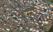 Aerial picture, car trade, market for second-hand cars on the Borbecker drive-in cinema grounds, Essen, Ruhr area, North Rhine-Westphalia, Germany, Europe